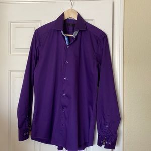 R2 westbrook bright purple dress shirt, 100% cotton, size 40 ( Medium).